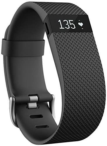 Fitbit Charge HR Wireless Activity Wristband (Black, Large (6.2 - 7.6 in))
