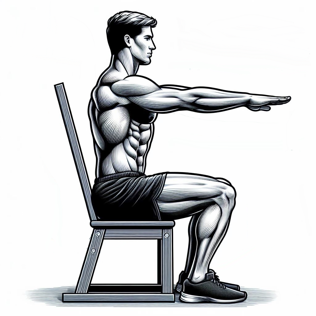 an image showing proper form during Roman chair exercises