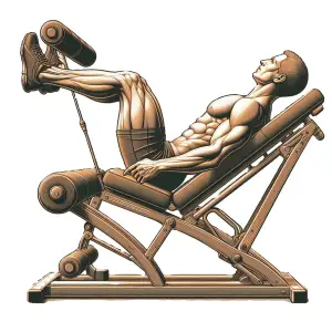 an image showing the proper setup of a Roman chair for exercise